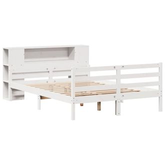 Berkfield Home Decorative Bookcase Bed without Mattress White 140x200 cm Solid W