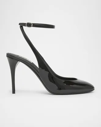 Alaia Patent Leather Slingback Pumps