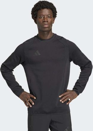 adidas Tiro Travel - Felpa girocollo nera/nera-Nero