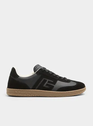 Balmain Mens Swan monochromatic sneakers Men