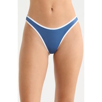 Rip Curl Surf Puff High Leg Bikini Bottoms in Vintage Blue at Nordstrom, Size Xx-Small