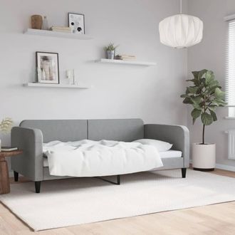 Berkfield Home Day Bed Light Grey 90x190 cm Fabric
