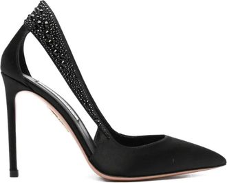 Aquazzura Dangerous Liaisons Pump 105 - Dames - Pumps - Zwart - 39 EU - Leer - Schoenen