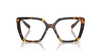 Prada 0pr 16zv Oversized Tortoiseshell Square Frame Eyeglasses