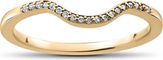 Pompeii3 1/16 ct Lab Created Diamond Aria Wedding Curved Contour Ring