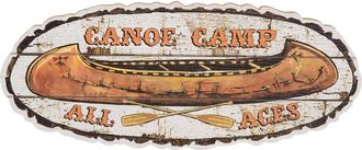 Beachcombers Canoe Camp All Ages Coastal Wall Hanging Plaque Sign in Brown at Nordstrom, Size Medium