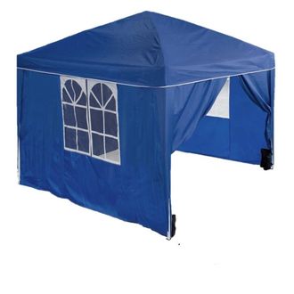 LOLAhome Carpa gazebo plegable con 3 laterales y puerta de 3x3m