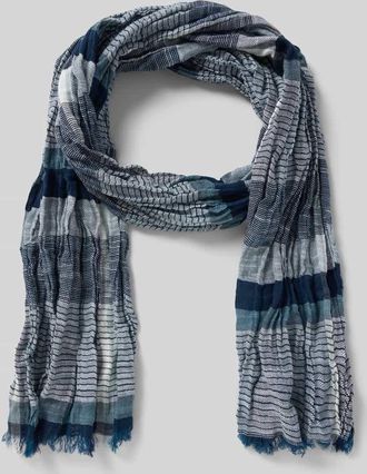 Camel Active Schal aus reiner Baumwolle in Dunkelblau, Gr&ouml;&szlig;e 1