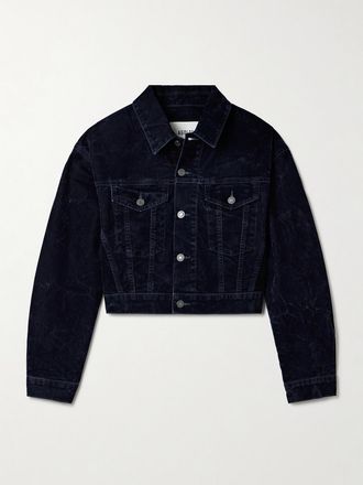 A Gold E Giacca Cropped In Velluto Di Misto Cotone Radley - Blu