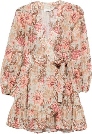 Zimmermann Daylight Mini Wrap Frill Dress