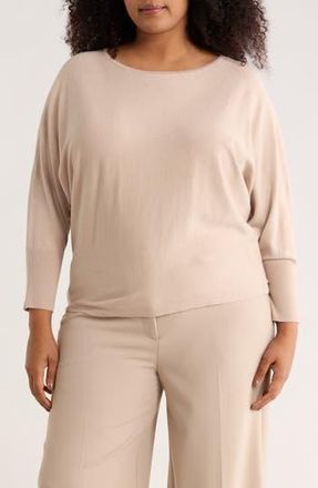 JANE + MERCER Boat Neck Dolman Sleeve Sweater in Sandstone at Nordstrom Rack, Size 3 X