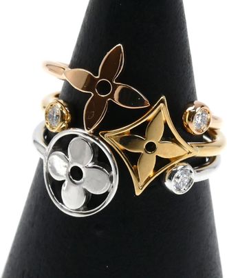 Louis Vuitton Yellow Gold (18K) Pink Gold (18K) White Gold (18K) Band Ring (Pre-Owned)