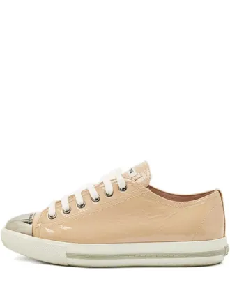 Miu Miu patent leather sneakers - Neutrals