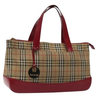 Burberry Pre-owned Vintage Handtas - Dames - Vintage Handtas - Beige - ONE Size - Leer - Vintage