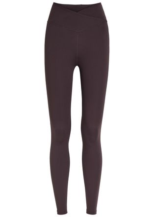 Tala Dayflex Cross-over Stretch-jersey Leggings - Brown - XL (UK16 / XL)