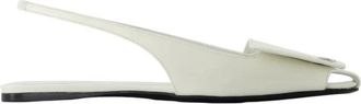 Courr&egrave;ges Sandalen met vierkante neus - Dames - Ballerinas - Wit - 36 EU - Leer - Schoenen