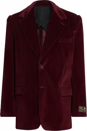 Willy Chavarria Mens Chuco Corduroy Blazer In Eggplant