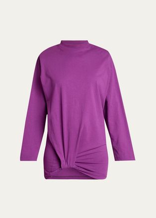 Balenciaga Tucked Twisted Long-Sleeve T-Shirt