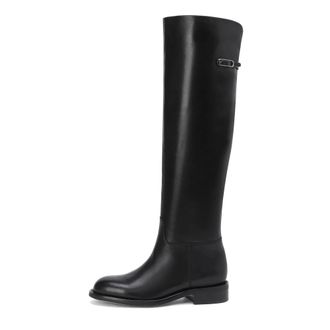 Cesare Gaspari Schoenen, Dames, Zwart, 39 EU, Leer, Leren Rijlaarzen Tot Over de Knie