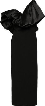 Solace London CASSIA Maxi Dress - women - Polyester/Polyester/Elastane - 10 - Black