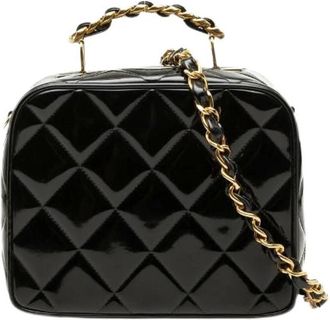 Chanel Pre-owned Matelasse Patent Leather 2way Shoulder Bag - Dames - Vintage Schoudertas - Zwart - ONE Size - Leer - Vintage