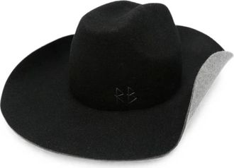 Ruslan Baginskiy Accessoires, Dames, Zwart, S, Wol, Gestructureerde Hoed