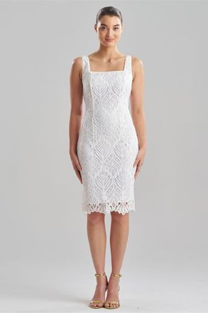 Natori Leaflet Lace Tank Sheath Dress in White at Nordstrom, Size 2