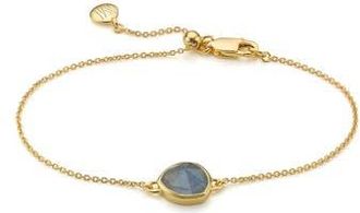 Monica Vinader 18K Gold Vermeil Siren Labradorite Charm Bracelet in Gp at Nordstrom Rack