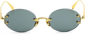 Linda Farrow Occhiali da sole tondi - Oro