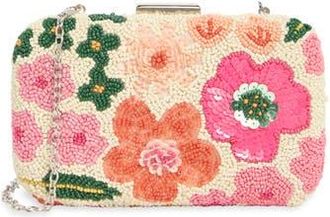 Collection XIIX Beaded Floral Minaudiere in Ivory Multi at Nordstrom Rack