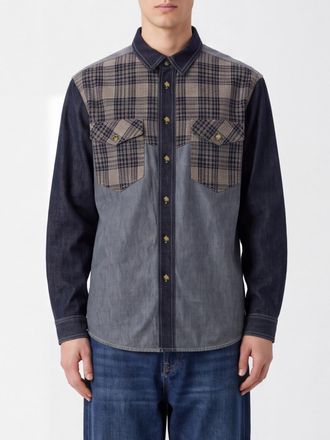 Isabel Marant Camicia a maniche lunghe in tessuto tecnico con motivo tartan patchwork
