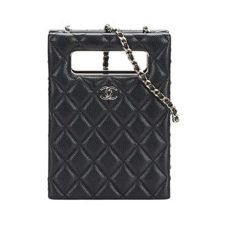 Chanel Pre-owned Rectangular Quilted Caviar Leather Bag - Dames - Pre-owned - Zwart - Maat: ONE Size Leer