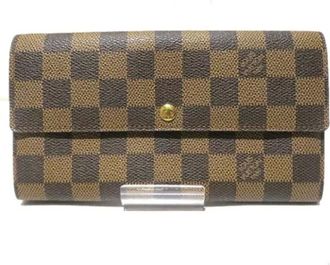 Louis Vuitton Pre-owned Wallets, female, Brown, Size: ONE SIZE Pre-owned Canvas wallets
