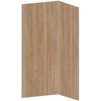 Vente-Unique Pannello per parete da doccia effetto legno con profili L90 x L120 x H210 cm in Alluminio - Lotto di 2 - ENEKO