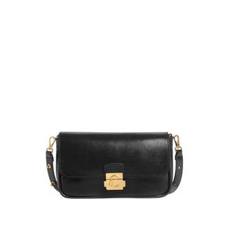 Coccinelle cross body bag utility bag C-Me Lock Shiny Smooth Mini Bag Leather Noir black