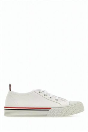 Thom Browne Low-Top Canvas Sneakers With Textured Rubber Details