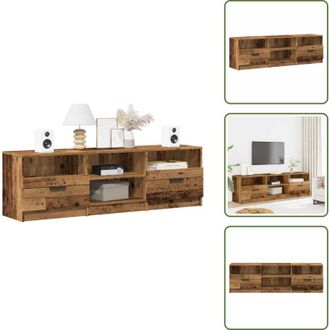 vidaXL Credenza TV in legno antico - vidaXL Mobile Porta TV Legno Vecchio 150x33,5x45 cm Legno Multistrato - Mobile TV con cassetti
