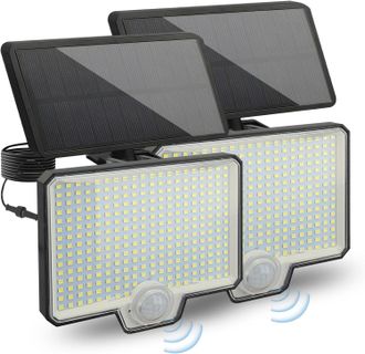 OEM Aplique Solar De Pared Para Jard&iacute;n, 294 Led, Detector De Movimiento, Resistente Al Agua Ip65, Bater&iacute;a De 1800 Mah, Cuatro Modos De Iluminaci&oacute;n, Sensor