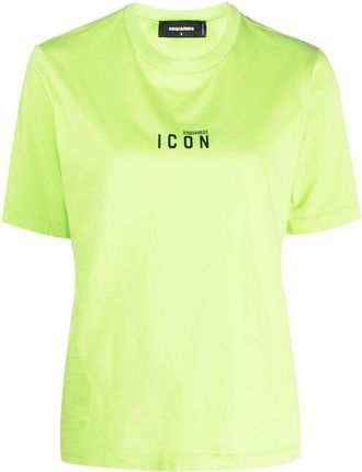 Dsquared2 Icon-print cotton T-shirt - women - Cotton - L - Green