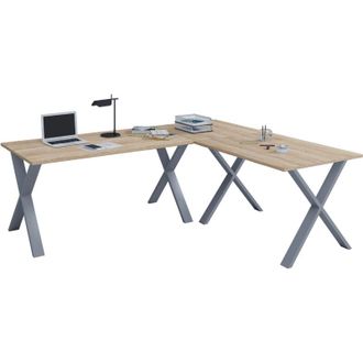 ebuy24 Escritorio De Madera Vcm Vcm Escritorio De Esquina Simple 220x220 Forma L Izquierda O Derecha Panel De Mesa De Trabajo De 80 Cm De Profundidad Muebles