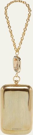 Givenchy Brass Evening Clutch with Crystal Jewel