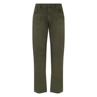 Diesel Straight Jeans, male, Green, Size: W38 D-Strukt Trousers