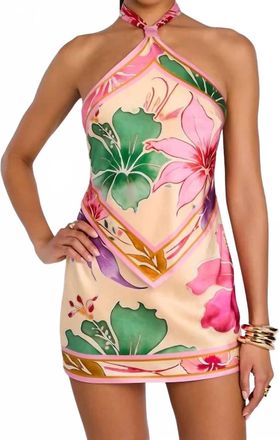 Retrof&ecirc;te Adelaide Dress In Ivory Hibiscus Floral