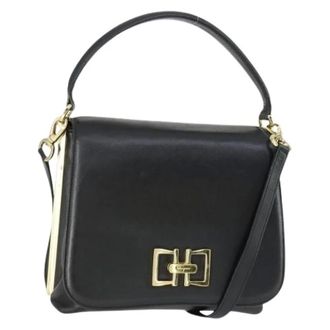 Ferragamo Pre-owned Handbags, female, Black, Size: ONE SIZE Pre-owned Leather Handbag