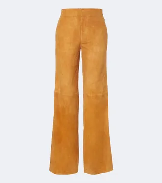 Ulla Johnson Pantaloni flared Freja in suede