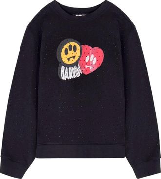 Barrow Vintage Print Sweatshirt met Strass - Dames - Sweatshirts - Zwart - S - Hoodies & sweatvesten