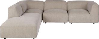 Maisons du monde Sof&aacute; rinconera (&aacute;ngulo izquierdo) 4/5 plazas beige moteado