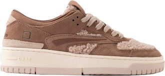 D.A.T.E. Beige Teddy Torneo Sneakers