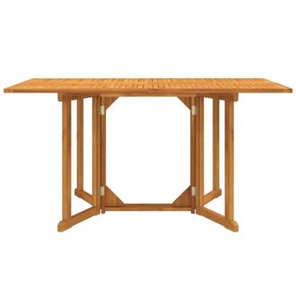 Berkfield Home Folding Butterfly Garden Table 150x90x75 cm Solid Wood Teak in Brown | Size: 150 x 90 x 75 cm