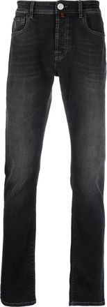 Billionaire Boys Club logo-patch straight-leg jeans - men - Elastane/Cotton/Polyester/Cotton/Calf Leather - 29 - Black